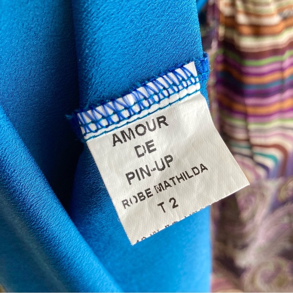 Amour de Pin Up Mathilda Silk Scarf Paisley Hem Robe Top/Dress Read Description - Picture 7 of 12